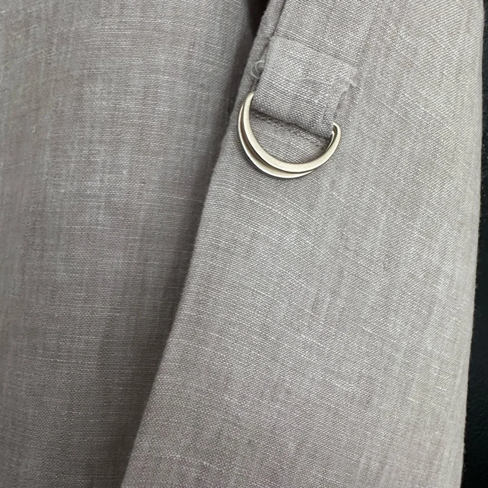 Jones New York Light Beige Linen-Blend Shirt . - Picture 5 of 7